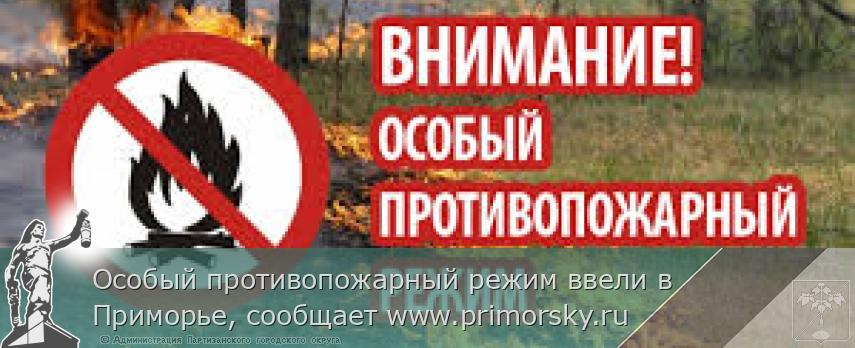 Особый противопожарный режим ввели в Приморье, сообщает www.primorsky.ru | Администрация муниципального округа город Партизанск Приморского края Официальный сайт Особый противопожарный режим ввели в Приморье, сообщает www.primorsky.ru | Администрация муниципального округа город Партизанск Приморского края Официальный сайт